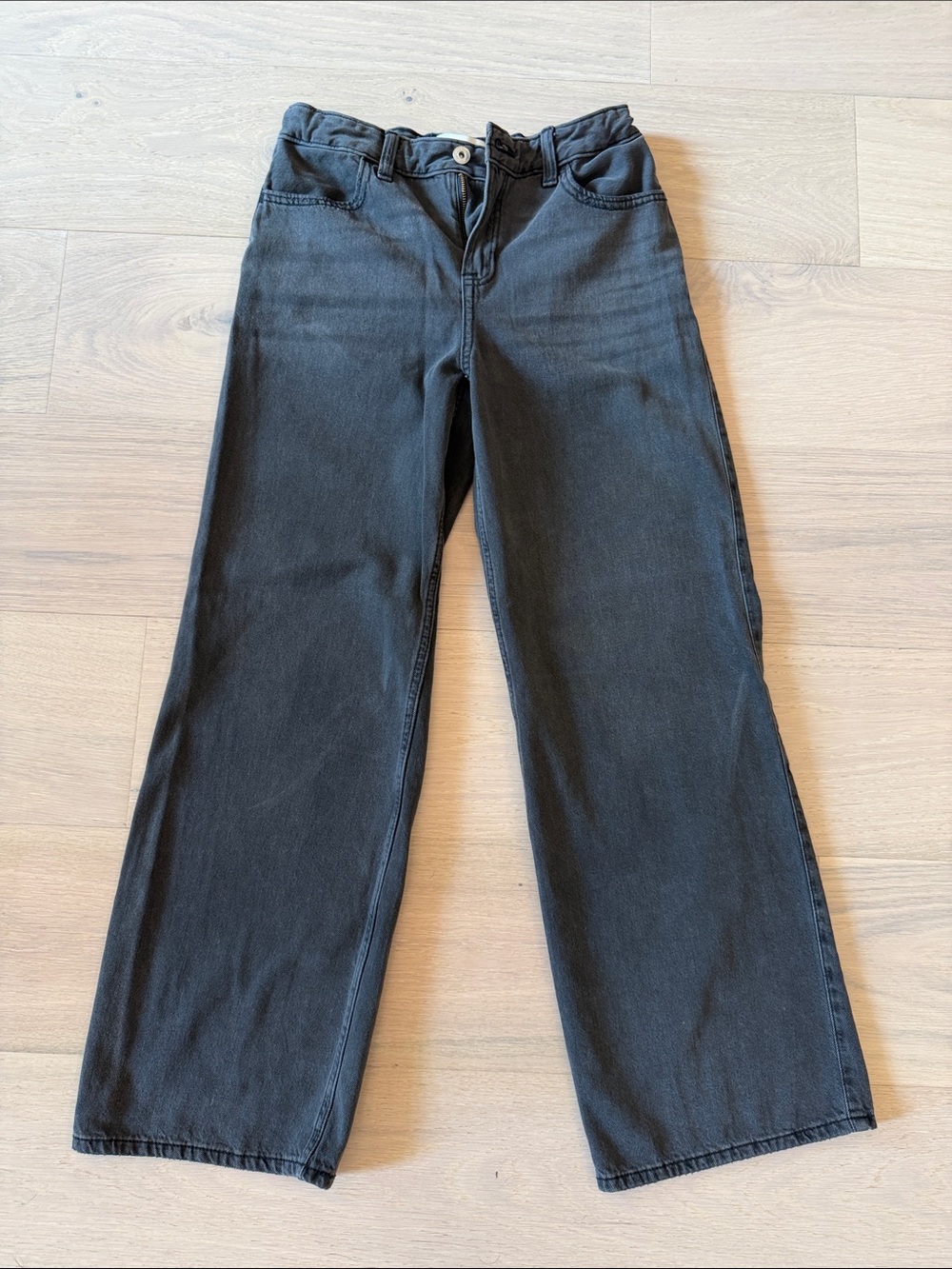 abercrombie kids black wife leg baggy jean size 15/16
